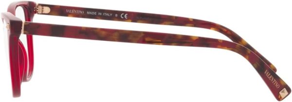 Valentino VA3069-5115 Eyeglass Frame TRANSPARENT RED w/DEMO LENS 52mm-1
