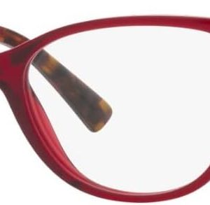 Valentino VA3069-5115 Eyeglass Frame TRANSPARENT RED w/DEMO LENS 52mm-0