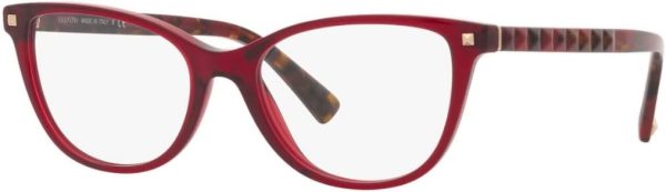 Valentino VA3069-5115 Eyeglass Frame TRANSPARENT RED w/DEMO LENS 52mm-0