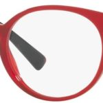 Valentino VA3068F - 5121 Eyeglass Frame RED TRANSPARENT w/DEMO LENS 53mm-0