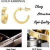 Love Earrings for Women Hoop Earrings Stainless Steel Earrings with Cubic Zirconia Stones Earrings Birthday Jewelry Christmas Gifts for Women Her-1